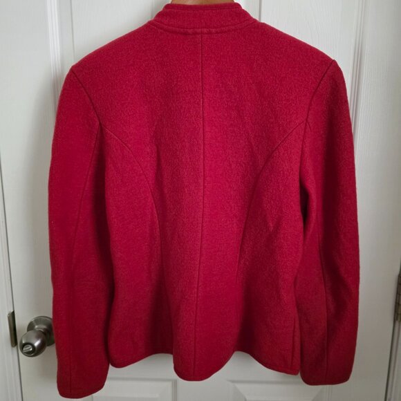 Geiger Collections 100% Wool Red Jacket Cardigan Women's Size 36 made in Austria - Picture 3 of 8